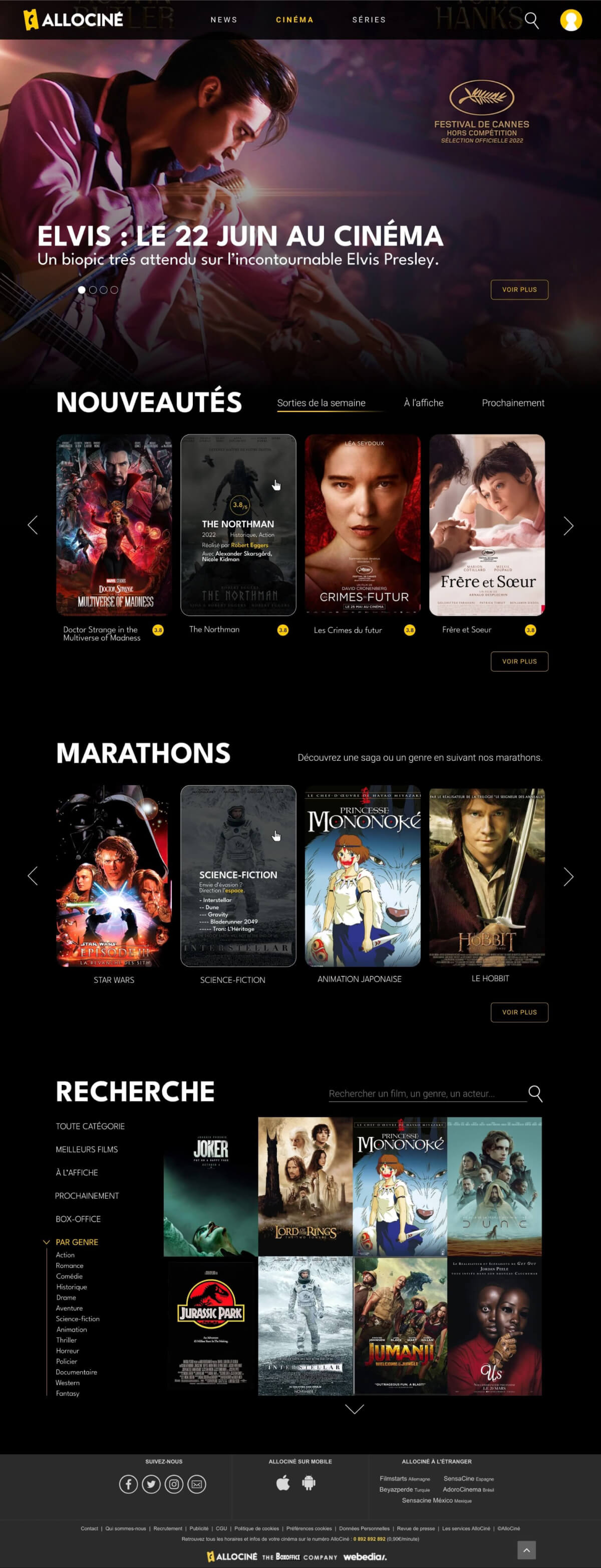 Page liste films